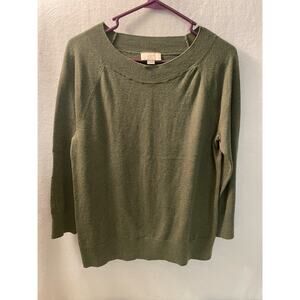 LOFT by Ann Loft outlet green‎ light weight sweater short sleeve size Medium